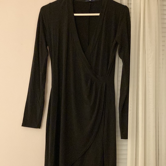 Black Faux Wrap dress - Picture 2 of 5
